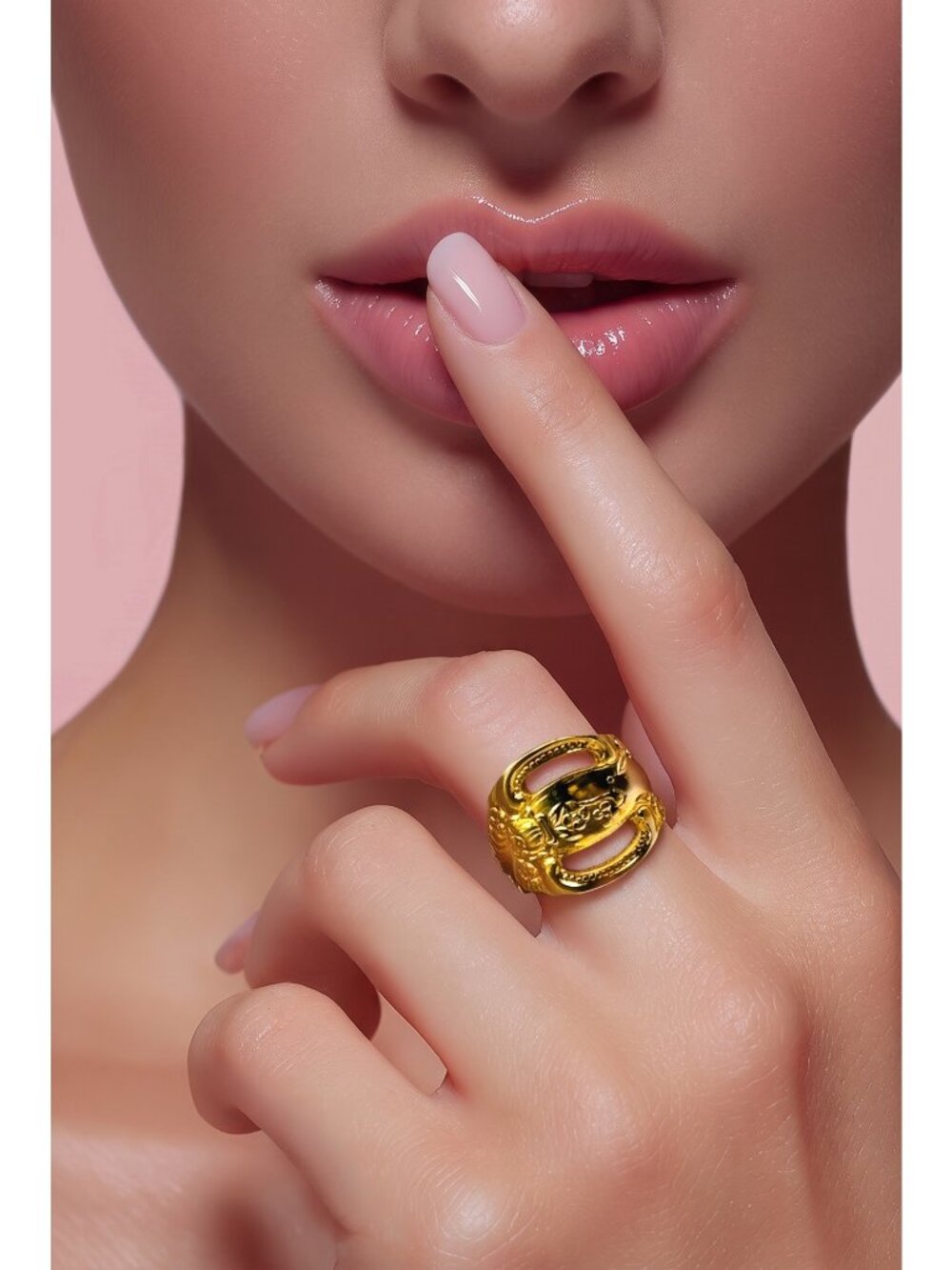 King Arthur’s Gold Electroplated Artisan Spoon Ring - Picture 11 of 12